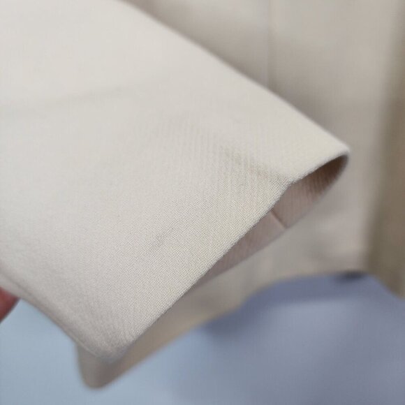 J‎ Crew Women's Ivory Cream Wool Blend Double Breasted Peacoat Long Size 0 - Picture 10 of 14